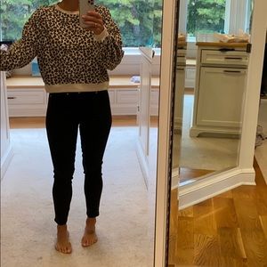 Animal print thin sweatshirt